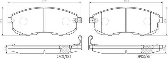 Brembo P56116N - Brake Pad Set, disc brake autospares.lv