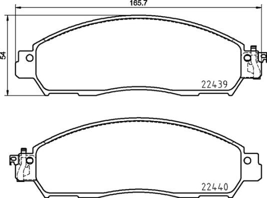 Brembo P 56 120 - Brake Pad Set, disc brake autospares.lv