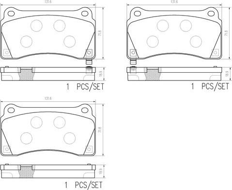 Brembo P56128N - Brake Pad Set, disc brake autospares.lv