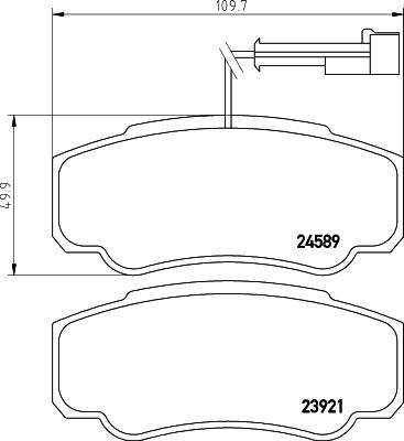 Brembo P 56 122 - Brake Pad Set, disc brake autospares.lv