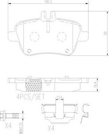 Brembo P50091N - Brake Pad Set, disc brake autospares.lv