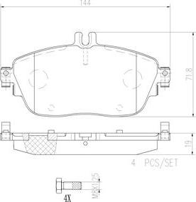 Brembo P50093N - Brake Pad Set, disc brake autospares.lv