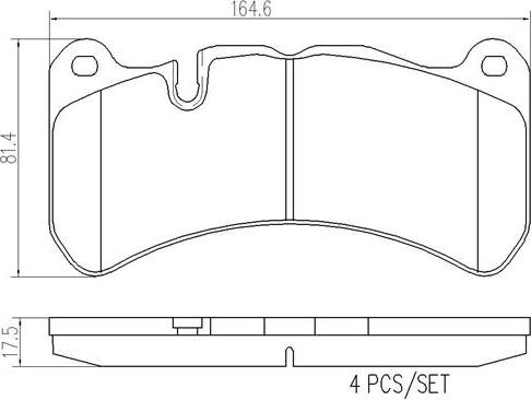 Brembo P50092N - Brake Pad Set, disc brake autospares.lv