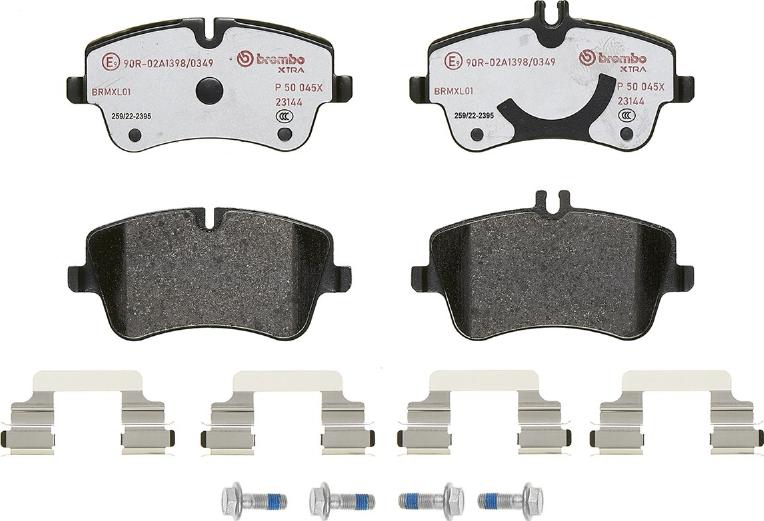 Brembo P 50 045X - Brake Pad Set, disc brake autospares.lv