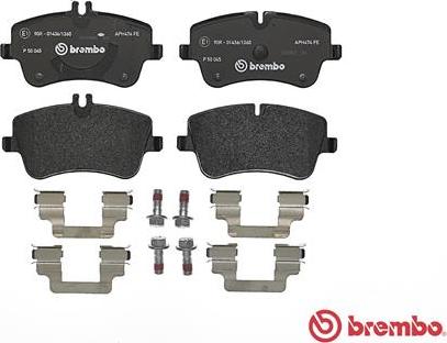 Brembo P 50 045 - Brake Pad Set, disc brake autospares.lv