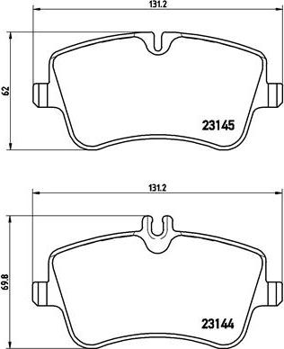 Brembo P 50 046 - Brake Pad Set, disc brake autospares.lv