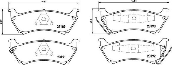 Brembo P 50 040 - Brake Pad Set, disc brake autospares.lv