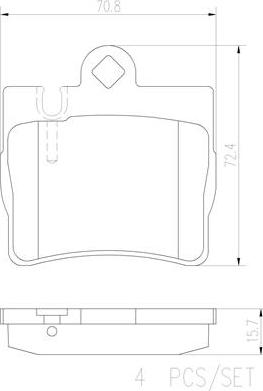 Brembo P50042N - Brake Pad Set, disc brake autospares.lv