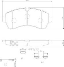 Brembo P50059N - Brake Pad Set, disc brake autospares.lv