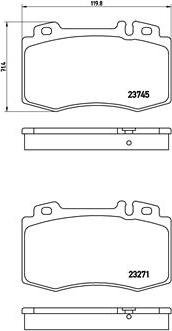 Brembo P 50 053X - Brake Pad Set, disc brake autospares.lv