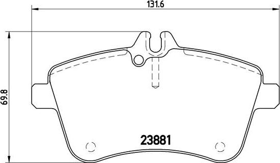 Brembo P 50 057 - Brake Pad Set, disc brake autospares.lv