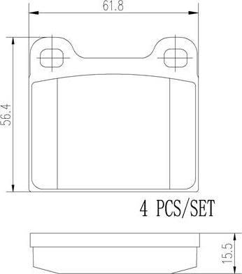 Brembo P50066N - Brake Pad Set, disc brake autospares.lv