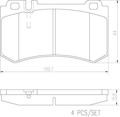 Brembo P50061N - Brake Pad Set, disc brake autospares.lv