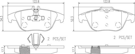 Brembo P50068N - Brake Pad Set, disc brake autospares.lv