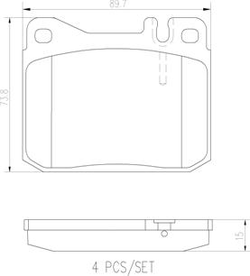 Brembo P50002N - Brake Pad Set, disc brake autospares.lv