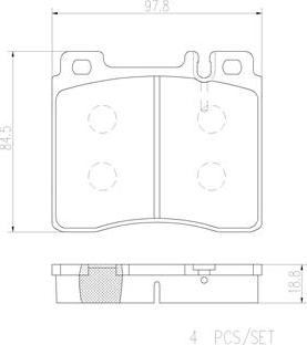Brembo P50018N - Brake Pad Set, disc brake autospares.lv