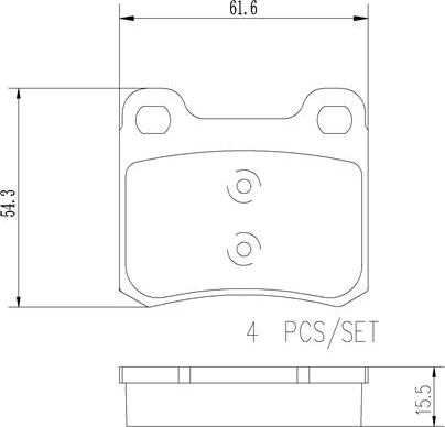 Brembo P50013N - Brake Pad Set, disc brake autospares.lv