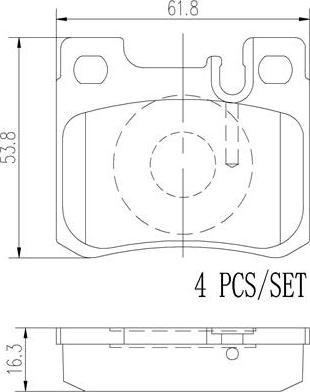 Brembo P50012N - Brake Pad Set, disc brake autospares.lv