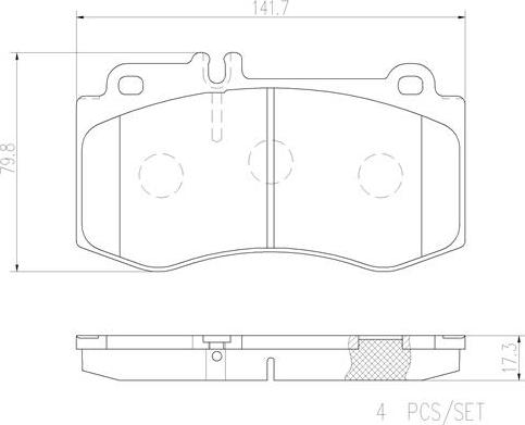 Brembo P50087N - Brake Pad Set, disc brake autospares.lv