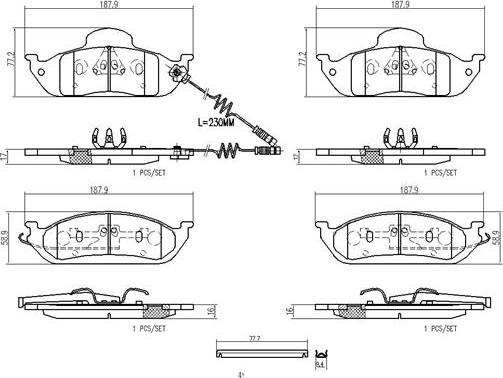 Brembo P50039N - Brake Pad Set, disc brake autospares.lv