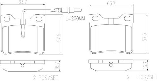 Brembo P50030N - Brake Pad Set, disc brake autospares.lv