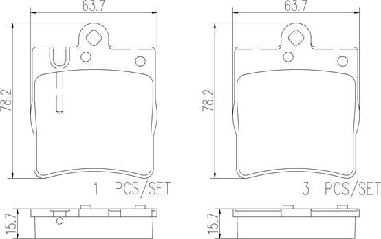 Brembo P50033N - Brake Pad Set, disc brake autospares.lv