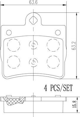 Brembo P50024N - Brake Pad Set, disc brake autospares.lv