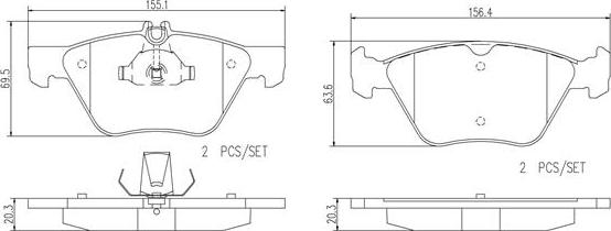 Brembo P50026N - Brake Pad Set, disc brake autospares.lv