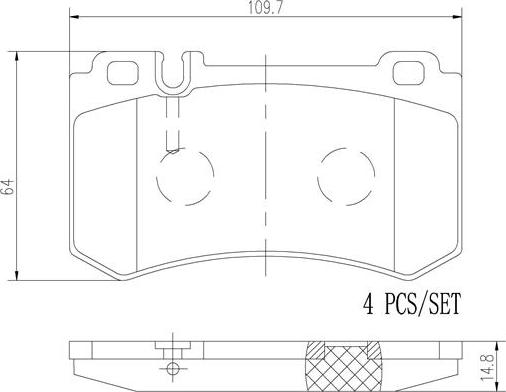 Brembo P50077N - Brake Pad Set, disc brake autospares.lv