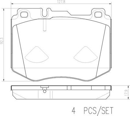 Brembo P50145N - Brake Pad Set, disc brake autospares.lv