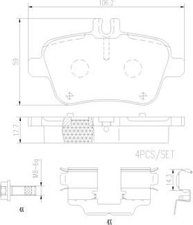 Brembo P50140N - Brake Pad Set, disc brake autospares.lv