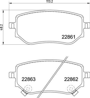 Brembo P 50 153 - Brake Pad Set, disc brake autospares.lv