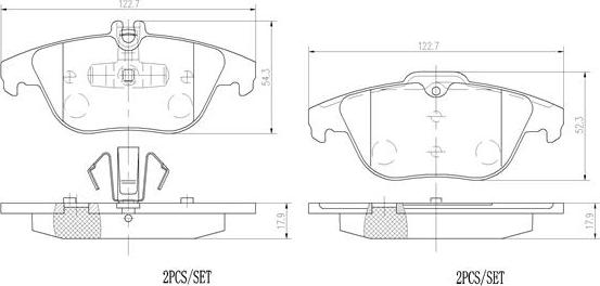 Brembo P50104N - Brake Pad Set, disc brake autospares.lv