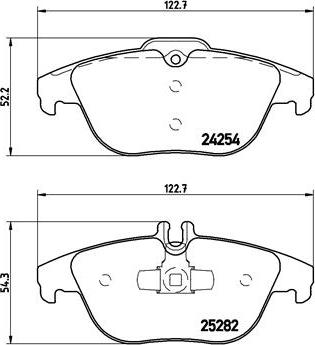 Brembo P 50 104 - Brake Pad Set, disc brake autospares.lv