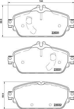 Brembo P 50 119 - Brake Pad Set, disc brake autospares.lv