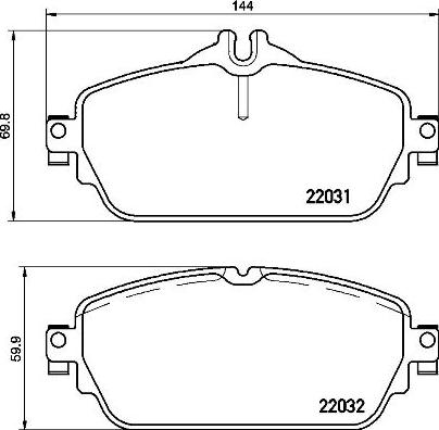 GMC 2203102 - Brake Pad Set, disc brake autospares.lv