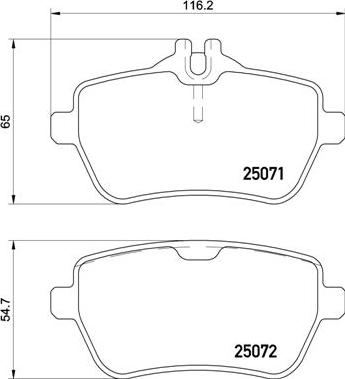 Brembo P 50 117 - Brake Pad Set, disc brake autospares.lv