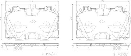 Brembo P50139N - Brake Pad Set, disc brake autospares.lv