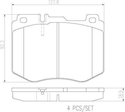 Brembo P50120N - Brake Pad Set, disc brake autospares.lv