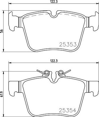 Brembo P 50 122 - Brake Pad Set, disc brake autospares.lv