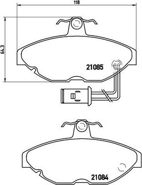 Brembo P 52 011 - Brake Pad Set, disc brake autospares.lv