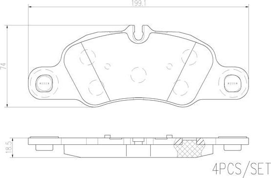 Brembo P65019N - Brake Pad Set, disc brake autospares.lv