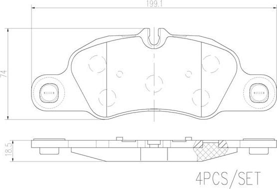 Brembo P65018N - Brake Pad Set, disc brake autospares.lv