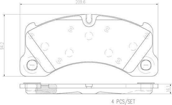 Brembo P65017N - Brake Pad Set, disc brake autospares.lv