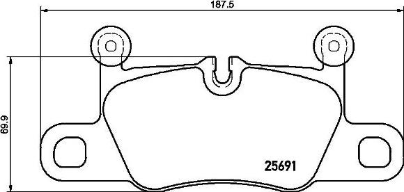 Brembo P 65 031 - Brake Pad Set, disc brake autospares.lv