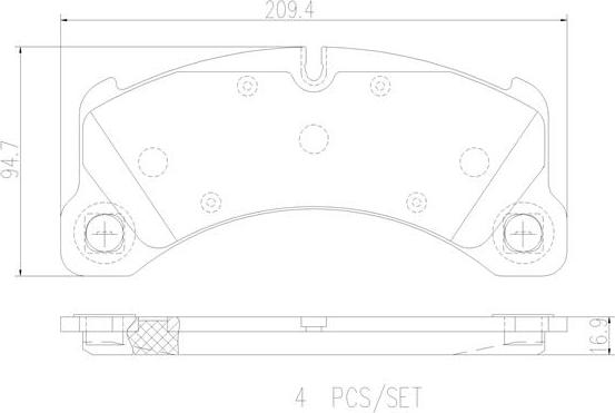 Brembo P65033N - Brake Pad Set, disc brake autospares.lv