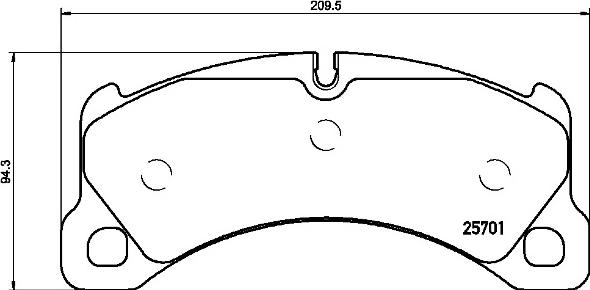 Brembo P 65 033 - Brake Pad Set, disc brake autospares.lv