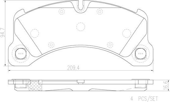 Brembo P65026N - Brake Pad Set, disc brake autospares.lv