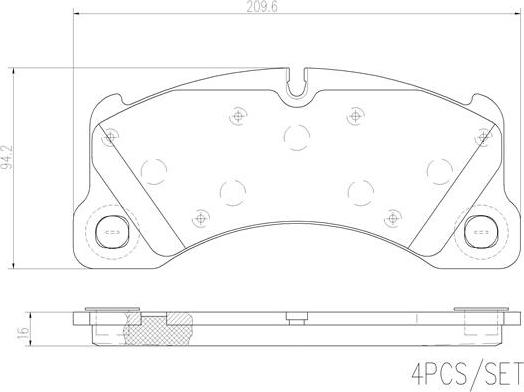 Brembo P65021N - Brake Pad Set, disc brake autospares.lv