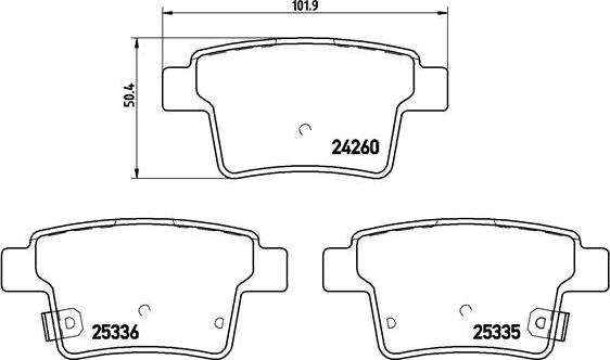 Brembo P 66 002 - Brake Pad Set, disc brake autospares.lv